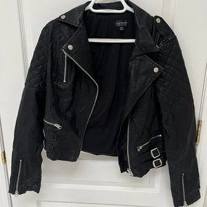 Topshop faux leather jacket